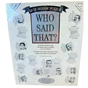 Vtg 1994 Who Said That? Quiz Jigsaw Puzzle 504 Pc Crystal Lines SEALED New